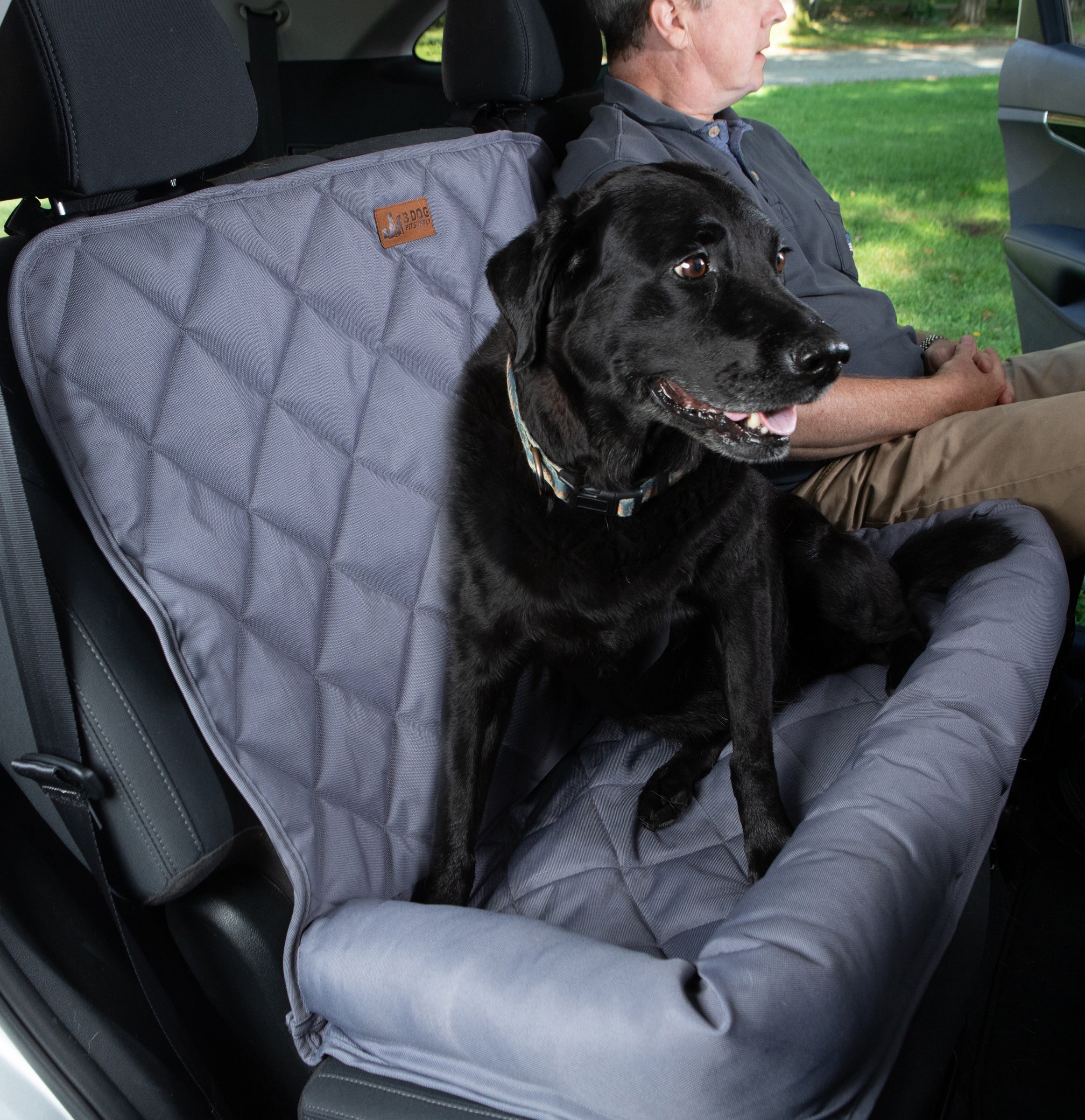 3/4 Coverage Headrest Back Seat Protector- Gray NEW! – Dog Pet
