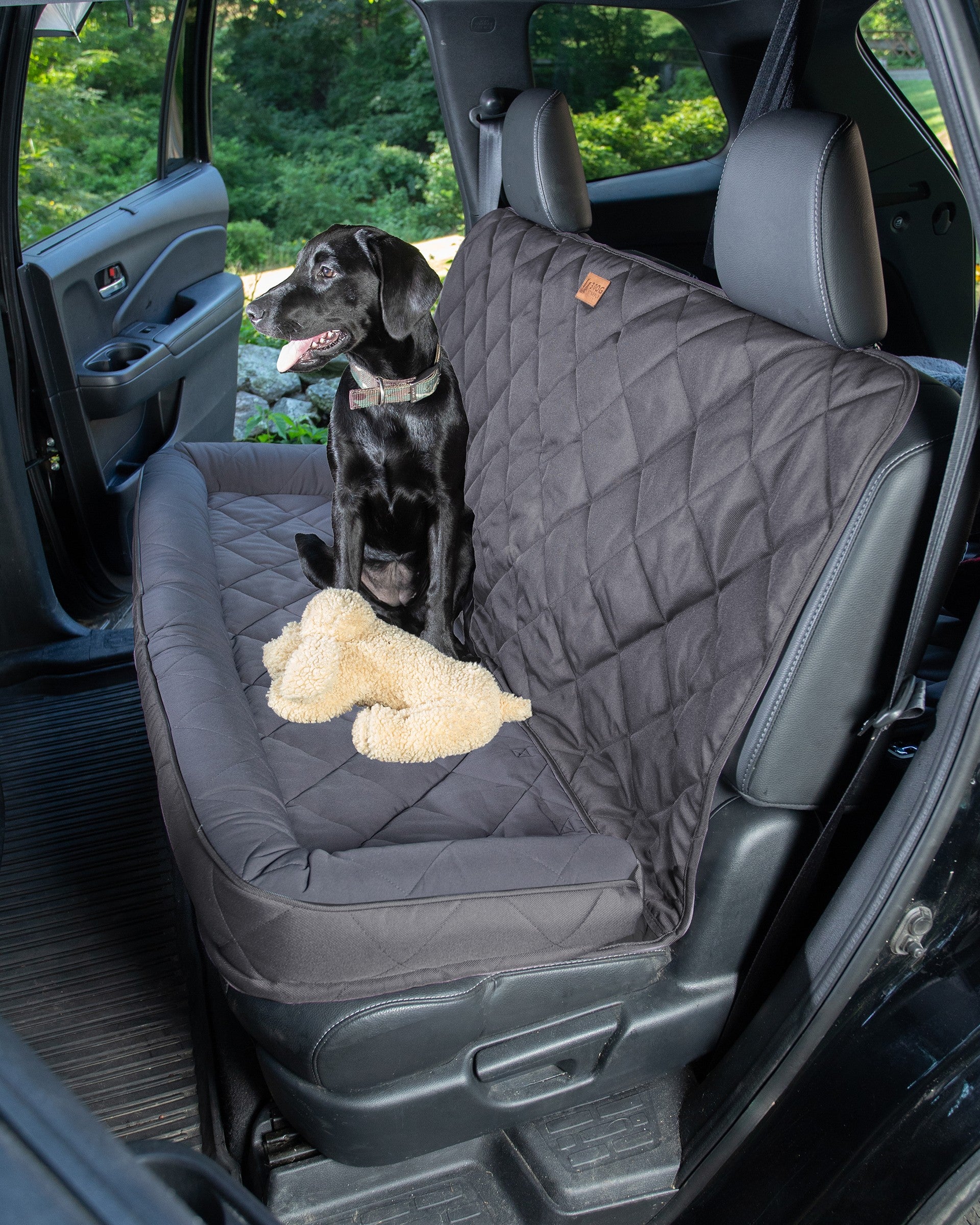 Softshell No-Slip Back Seat Protector with Headrest for Dogs –
