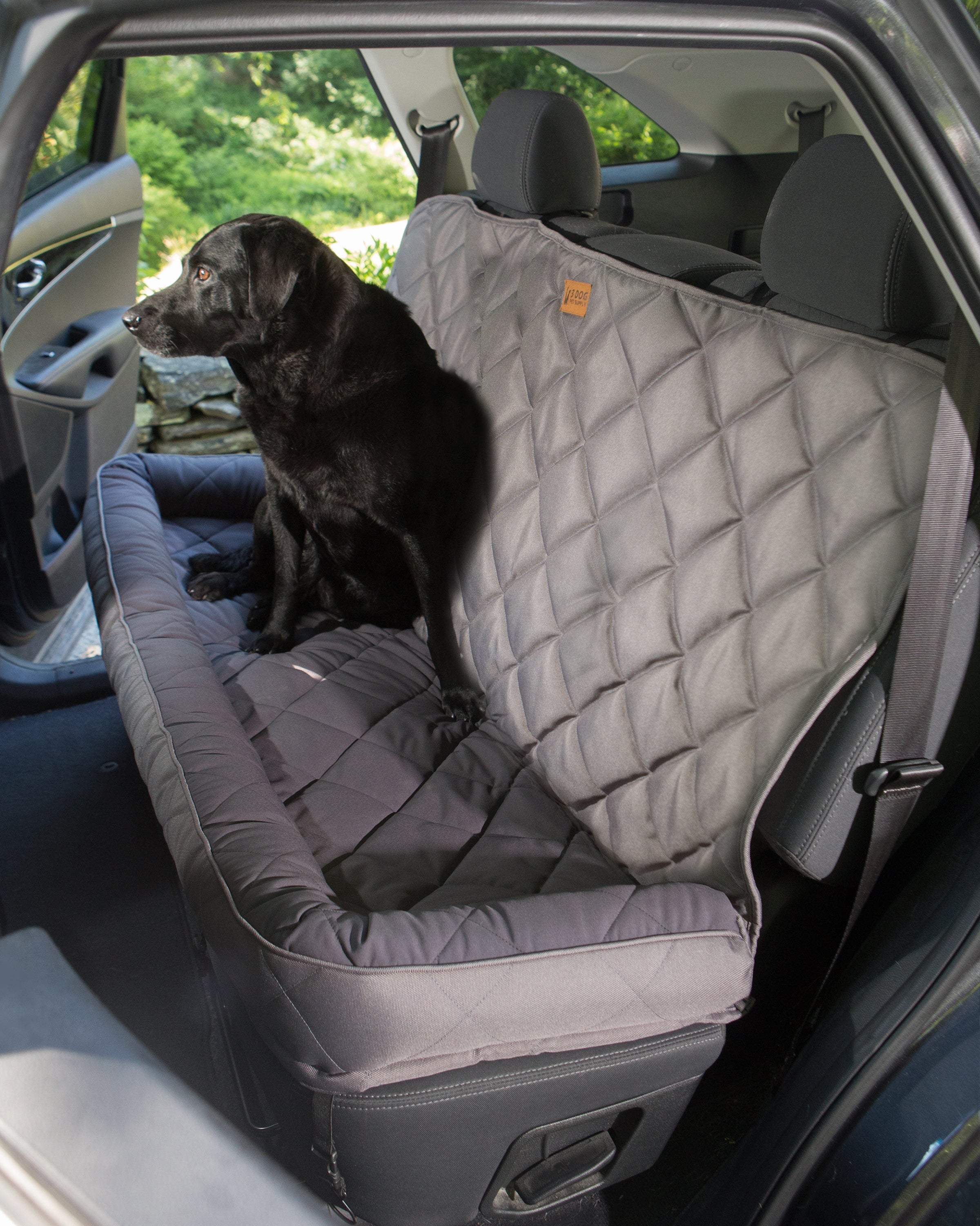 Softshell No-Slip Back Seat Protector with Headrest for Dogs