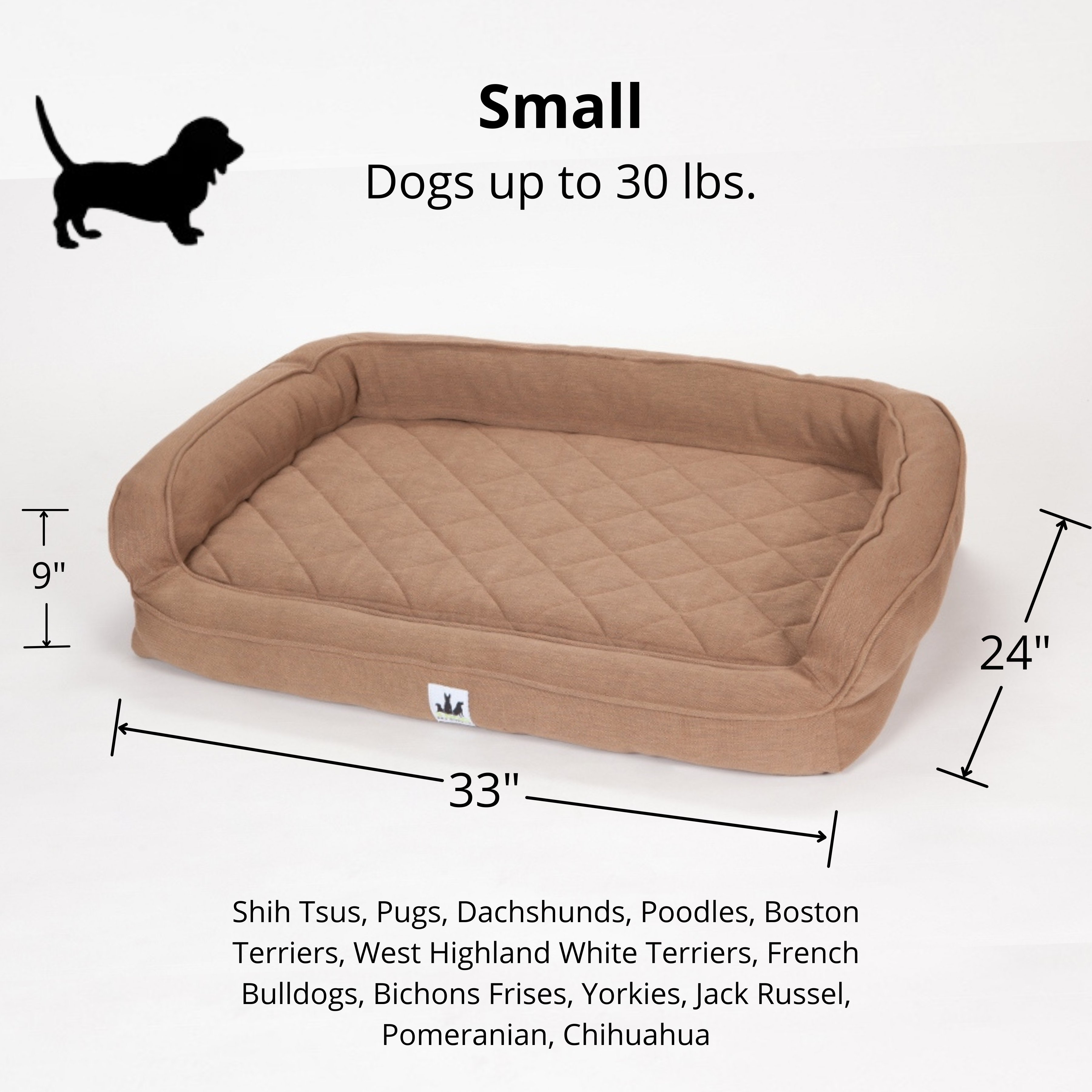 EZ Wash Premium Headrest Memory Foam Dog Bed
