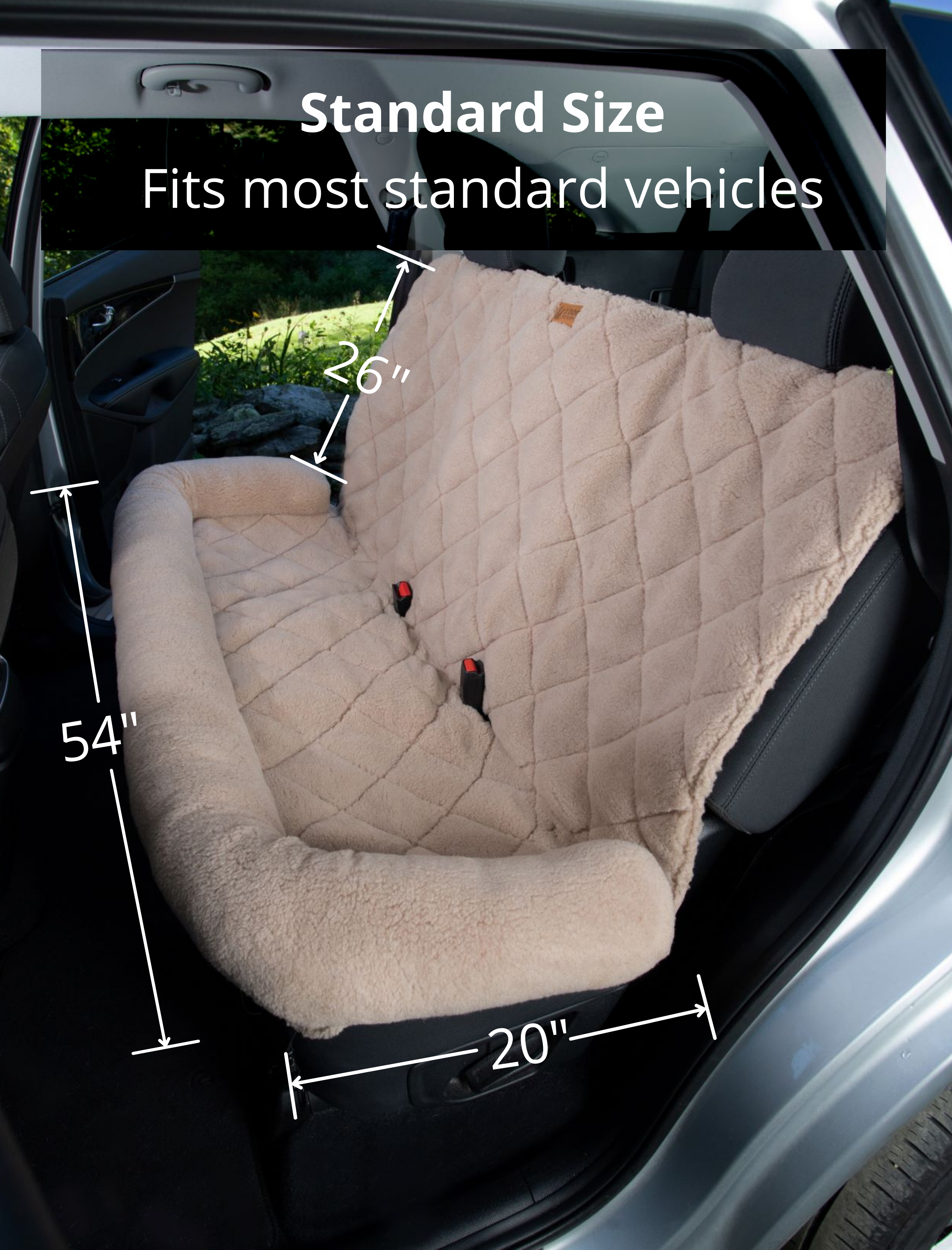3 dog pet supply quilted car back seat protector with bolster deals