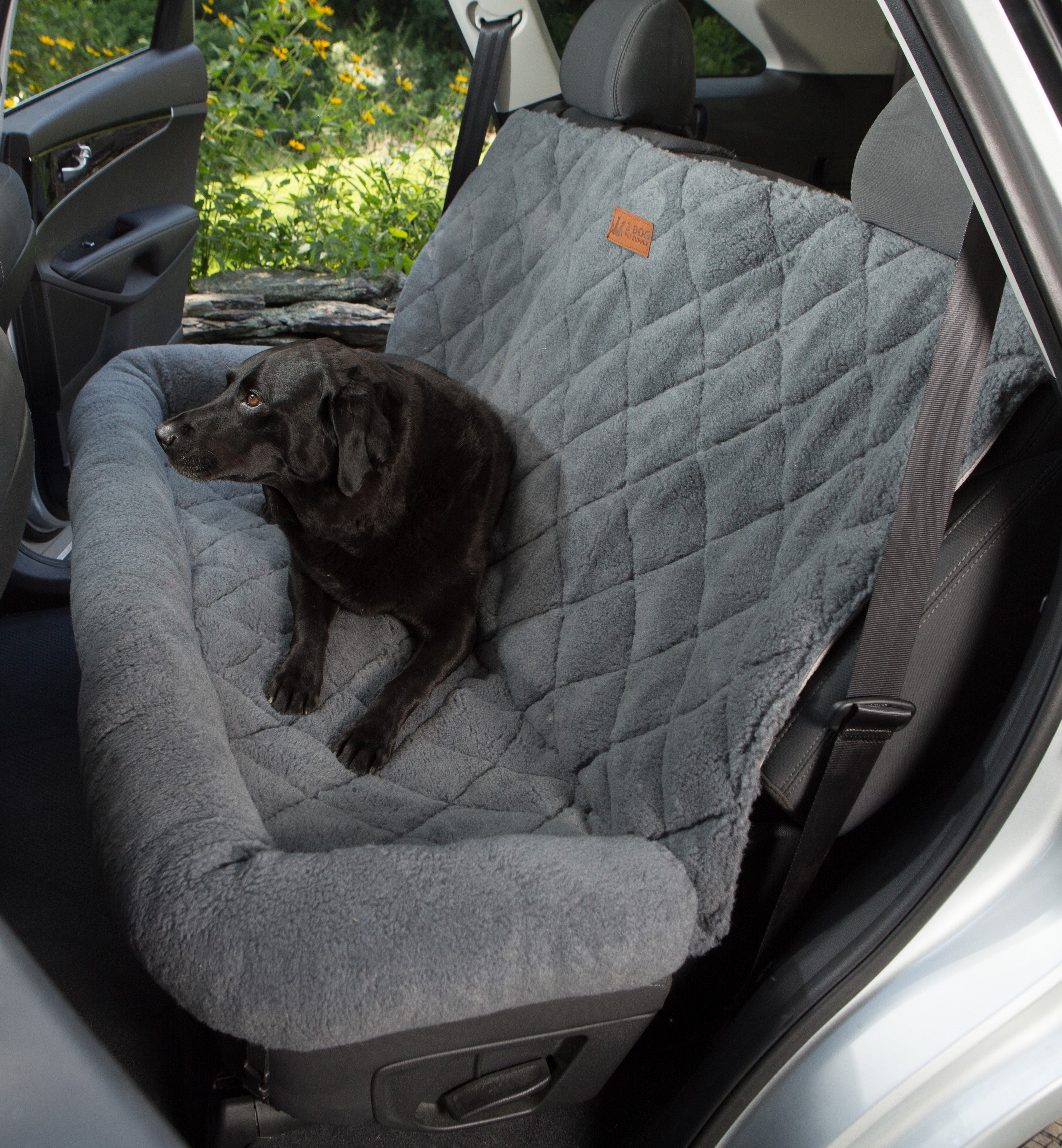Shearling Back Seat Protector with Headrest